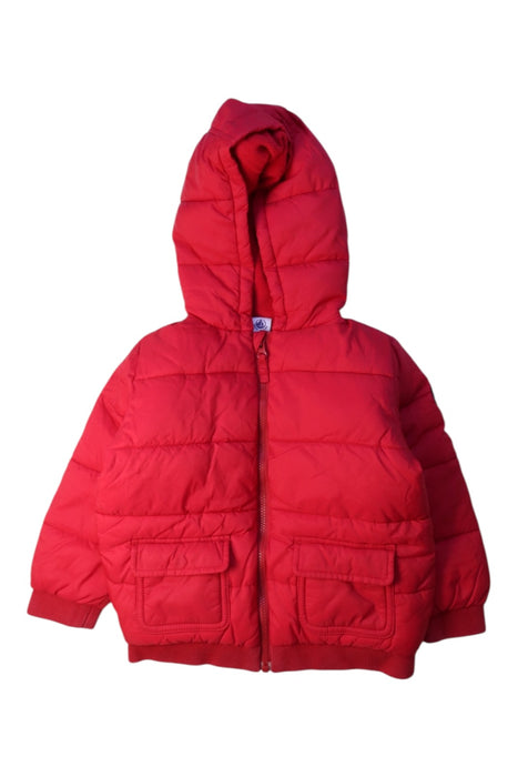 A Red Puffer/Quilted Coats & Outerwear from Petit Bateau in size 2T for boy. (Front View)