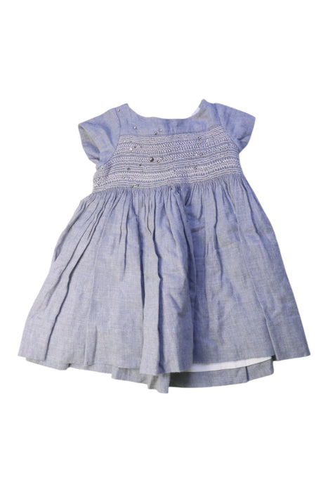 A Blue Short Sleeve Dresses from Bonpoint in size 2T for girl. (Front View)