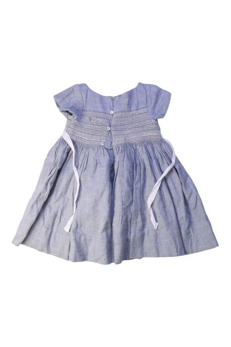 A Blue Short Sleeve Dresses from Bonpoint in size 2T for girl. (Back View)