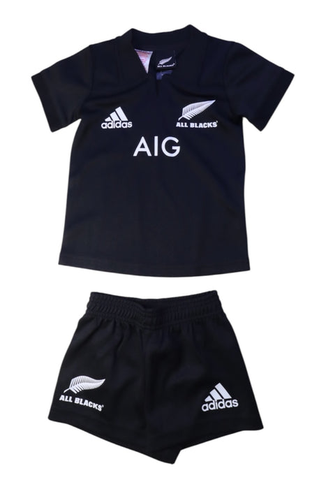 A Black Shorts Sets from Adidas in size 18-24M for boy. (Front View)