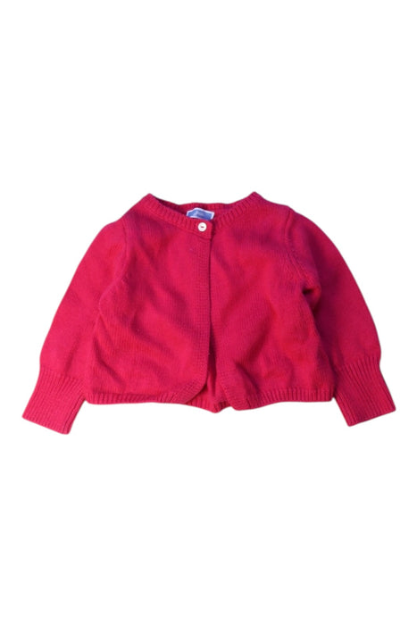 A Red Cardigans from Jacadi in size 6-12M for girl. (Front View)