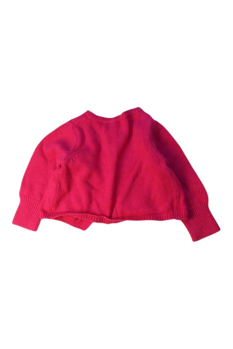 A Red Cardigans from Jacadi in size 6-12M for girl. (Back View)