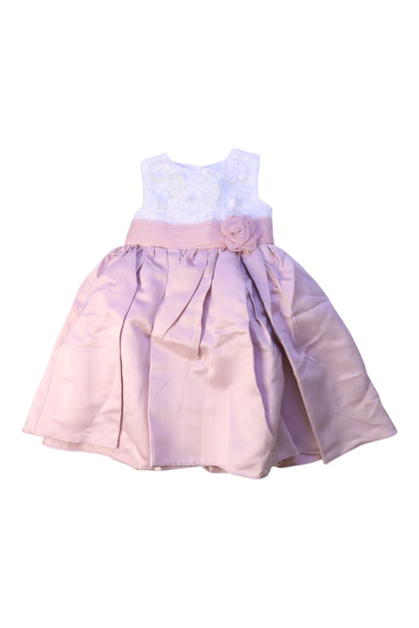 A Pink Sleeveless Dresses from Monsoon in size 12-18M for girl. (Front View)