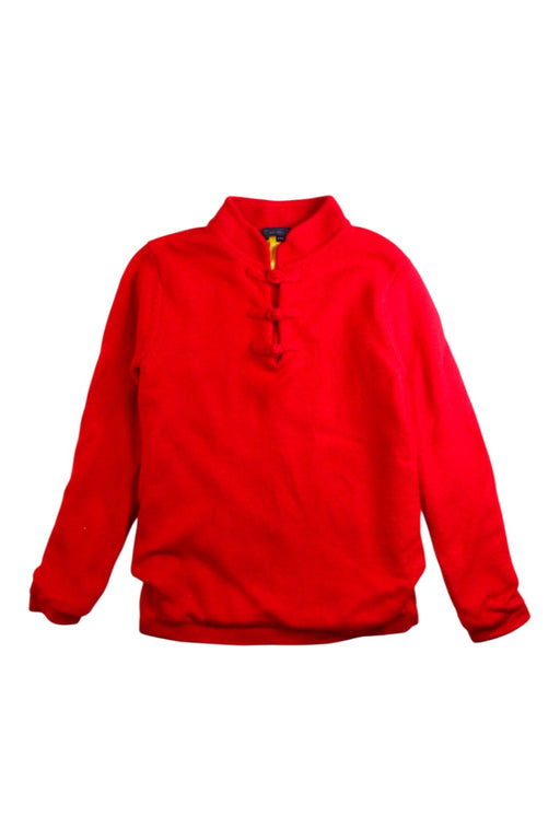 A Red Buttoned Sweatshirts from Shanghai Tang in size 4T for boy. (Front View)