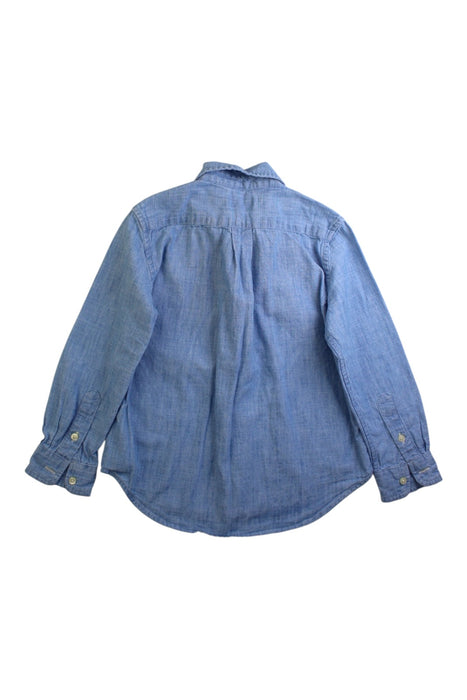 A Blue Long Sleeve Shirts from Polo Ralph Lauren in size 5T for boy. (Back View)