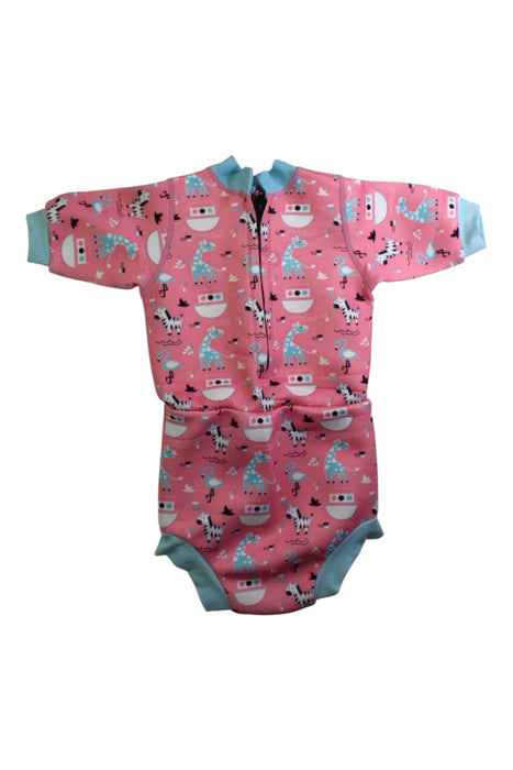 A Pink Wetsuits from Splash About in size 2T for girl. (Back View)