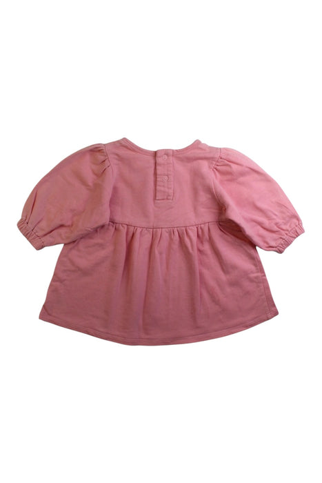 A Pink Long Sleeve Dresses from Seed in size 3-6M for girl. (Back View)