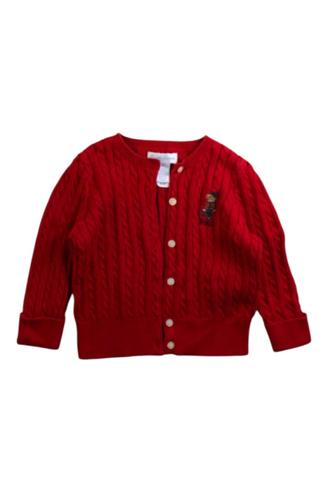 A Red Cardigans from Ralph Lauren in size 6-12M for girl. (Front View)