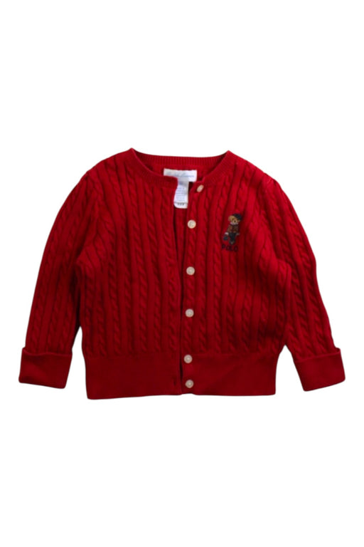 A Red Cardigans from Ralph Lauren in size 6-12M for girl. (Front View)
