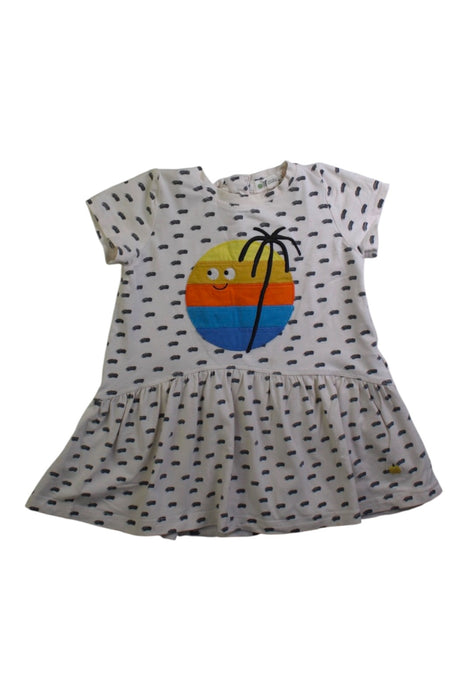 A White Short Sleeve Dresses from The Bonnie Mob in size 6-12M for girl. (Front View)