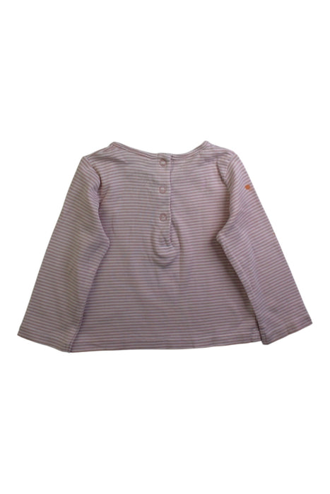 A Pink Long Sleeve Tops from The Little White Company in size 6-12M for girl. (Back View)