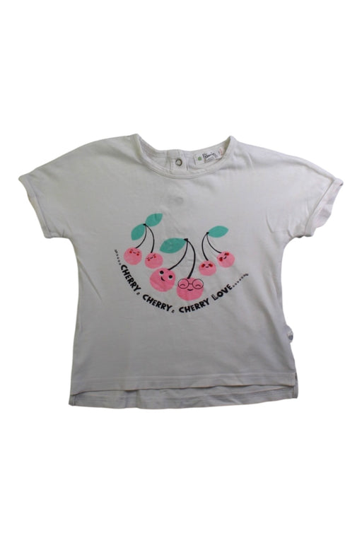 A White Short Sleeve T Shirts from The Bonnie Mob in size 6-12M for girl. (Front View)