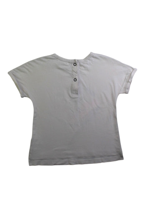 A White Short Sleeve T Shirts from The Bonnie Mob in size 6-12M for girl. (Back View)