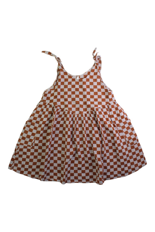 A Orange Sleeveless Dresses from Rylee + Cru in size 6T for girl. (Front View)