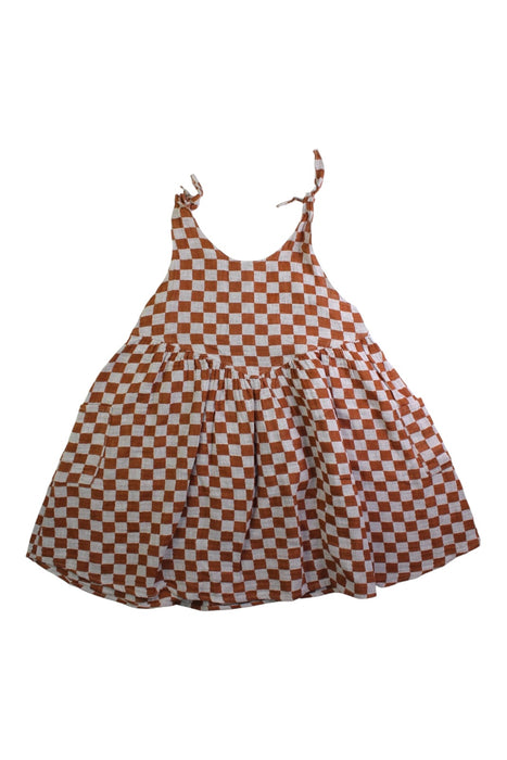 A Orange Sleeveless Dresses from Rylee + Cru in size 6T for girl. (Back View)