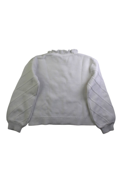 A White Knit Sweaters from Crewcuts in size 6T for girl. (Back View)