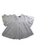 A White Short Sleeve Tops from Velveteen in size 4T for girl. (Front View)