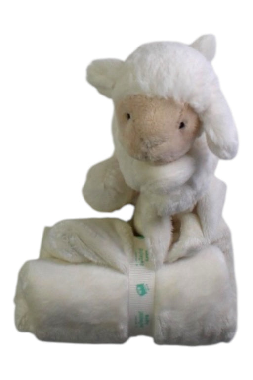 A White Blankets from Jellycat in size 0-3M for neutral. (Front View)