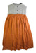 A Orange Sleeveless Dresses from Popelin in size 10Y for girl. (Back View)