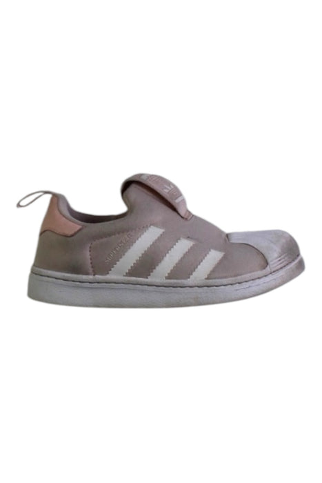 A Pink Sneakers from Adidas in size 5T for girl. (Front View)