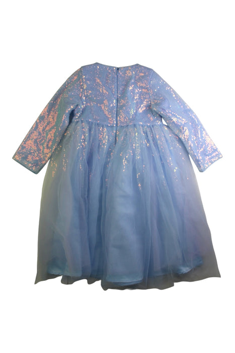 A Blue Long Sleeve Dresses from Balabala in size 4T for girl. (Back View)