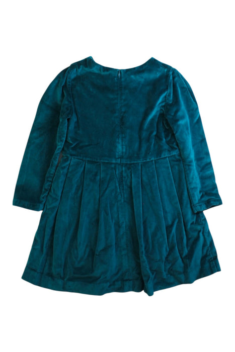 A Teal Long Sleeve Dresses from Jacadi in size 4T for girl. (Back View)