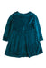A Teal Long Sleeve Dresses from Jacadi in size 4T for girl. (Back View)