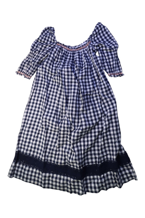 A Navy Long Sleeve Dresses from Velveteen in size 12Y for girl. (Front View)