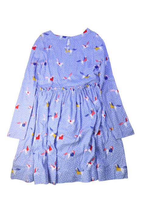A Blue Long Sleeve Dresses from Joules in size 11Y for girl. (Back View)