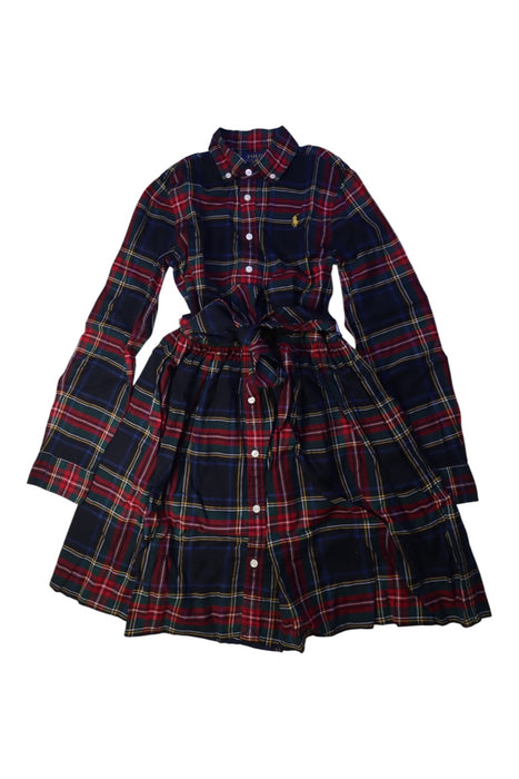 A Red Long Sleeve Dresses from Polo Ralph Lauren in size 12Y for girl. (Front View)