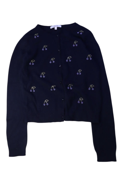 A Navy Cardigans from Bonpoint in size 12Y for girl. (Front View)