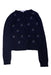 A Navy Cardigans from Bonpoint in size 12Y for girl. (Front View)