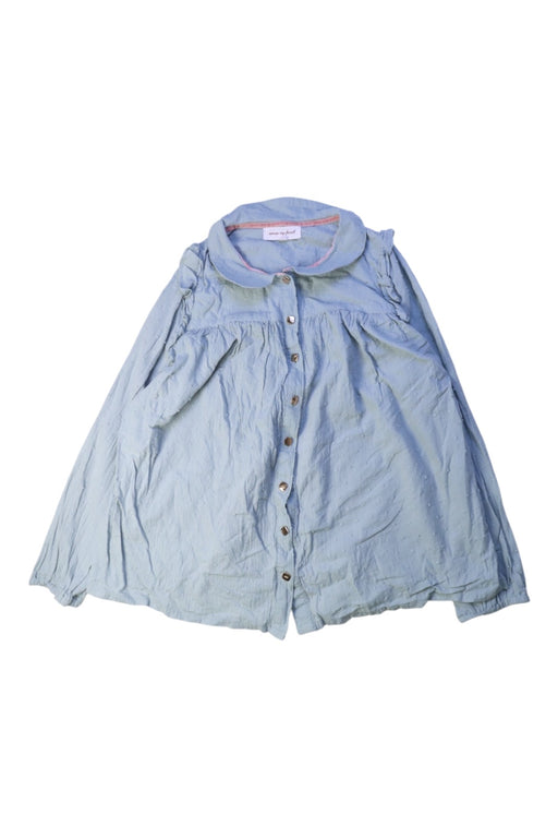 A Blue Long Sleeve Shirts from Excuse My French in size 10Y for girl. (Front View)
