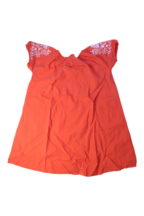 A Orange Short Sleeve Dresses from Kidsagogo in size 6T for girl. (Back View)