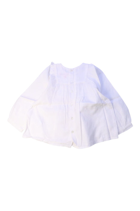 A White Long Sleeve Tops from Bonpoint in size 2T for girl. (Back View)
