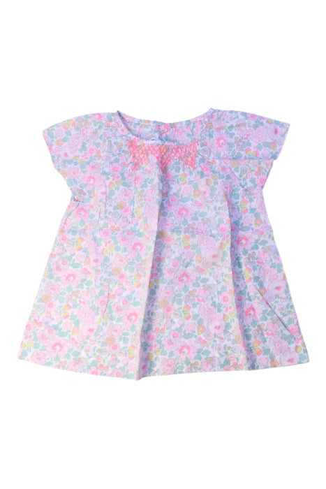 A Pink Short Sleeve Dresses from Jacadi in size 6T for girl. (Front View)