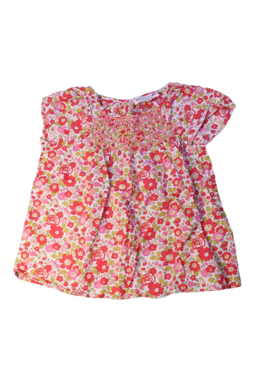 A Pink Short Sleeve Tops from Bonpoint in size 6T for girl. (Front View)