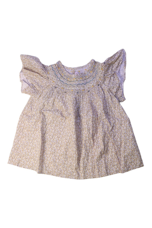 A Ivory Short Sleeve Dresses from Bonpoint in size 6T for girl. (Front View)