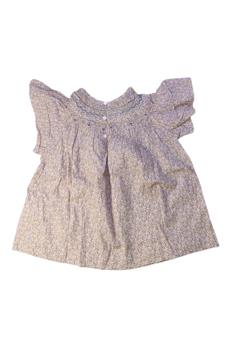 A Ivory Short Sleeve Dresses from Bonpoint in size 6T for girl. (Back View)