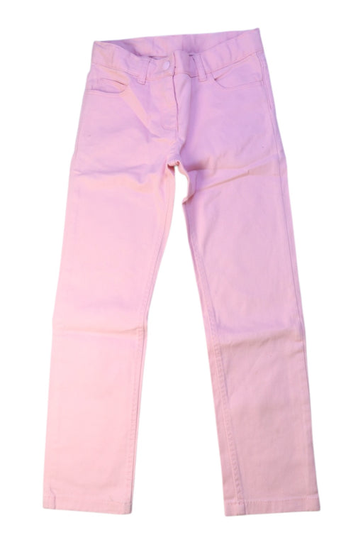 A Pink Casual Pants from Petit Bateau in size 6T for girl. (Front View)