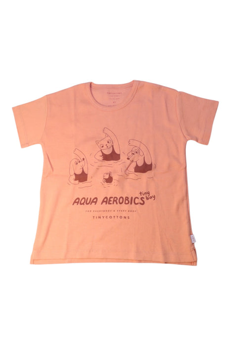 A Peach Short Sleeve T Shirts from Tinycottons in size 6T for girl. (Front View)