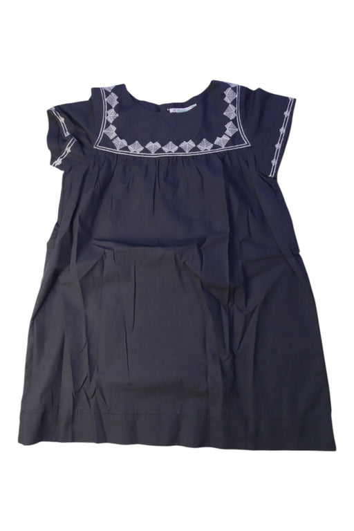 A Navy Short Sleeve Dresses from Bonpoint in size 6T for girl. (Front View)
