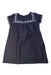 A Navy Short Sleeve Dresses from Bonpoint in size 6T for girl. (Back View)