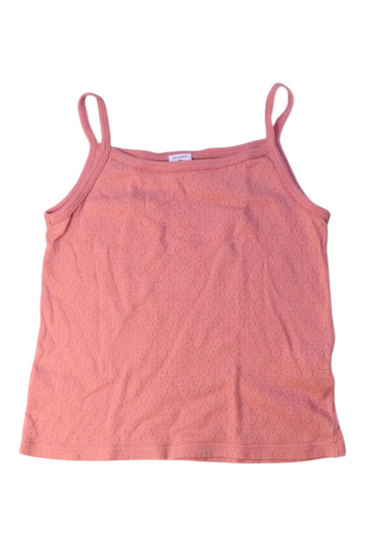 A Pink Sleeveless Tops from Petit Bateau in size 6T for girl. (Front View)