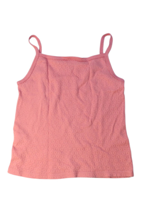 A Pink Sleeveless Tops from Petit Bateau in size 6T for girl. (Back View)