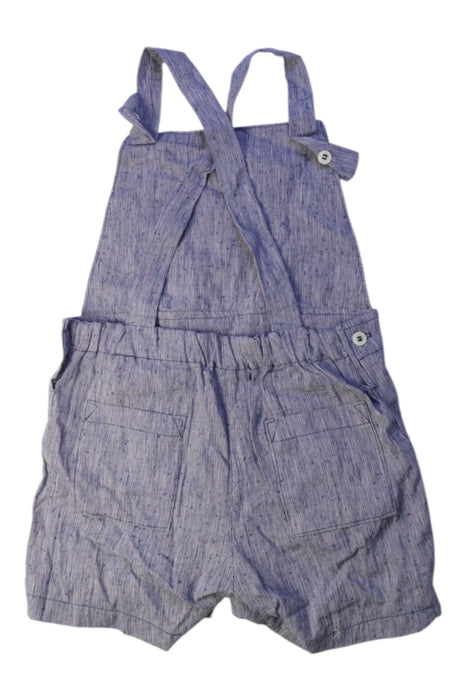 A Blue Overall Shorts from Mabo in size 6T for girl. (Back View)