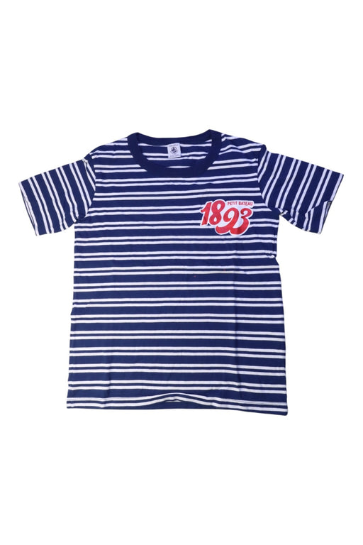 A Navy Short Sleeve T Shirts from Petit Bateau in size 12Y for boy. (Front View)