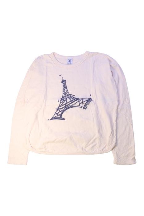 A White Long Sleeve T Shirts from Petit Bateau in size 12Y for boy. (Front View)