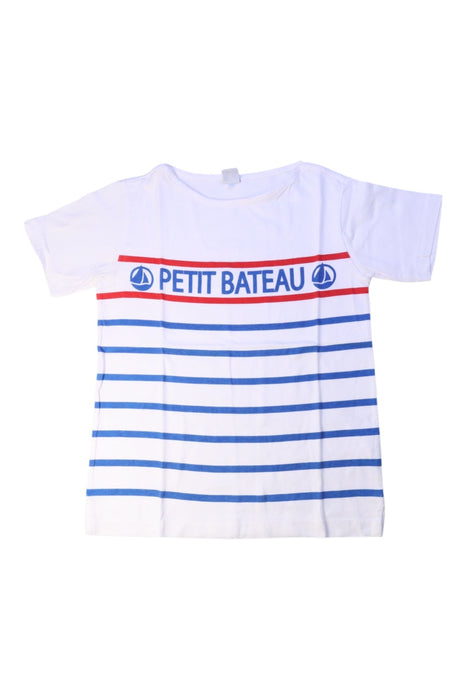 A White Short Sleeve T Shirts from Petit Bateau in size 10Y for boy. (Front View)