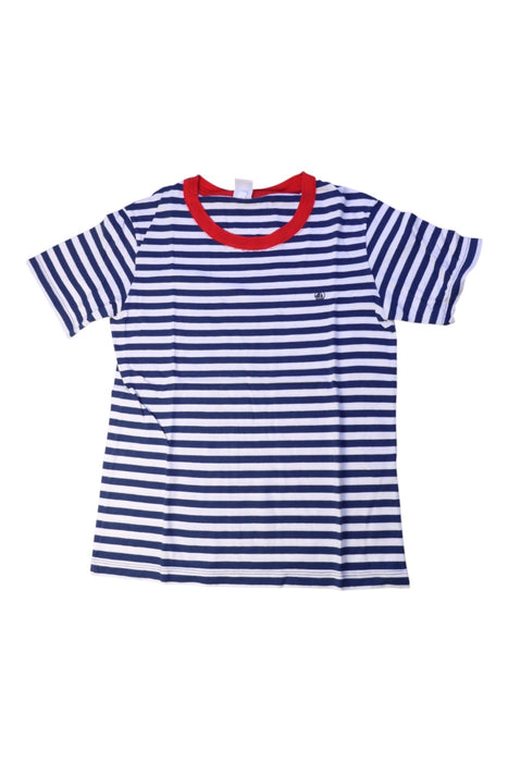 A Blue Short Sleeve T Shirts from Petit Bateau in size 10Y for boy. (Front View)